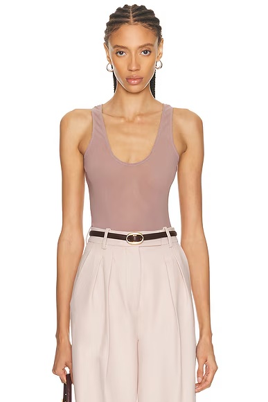 Scoop Singlet Bodysuit Mink
