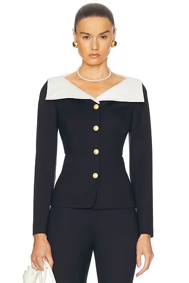 Collar Jacket Navy Blue