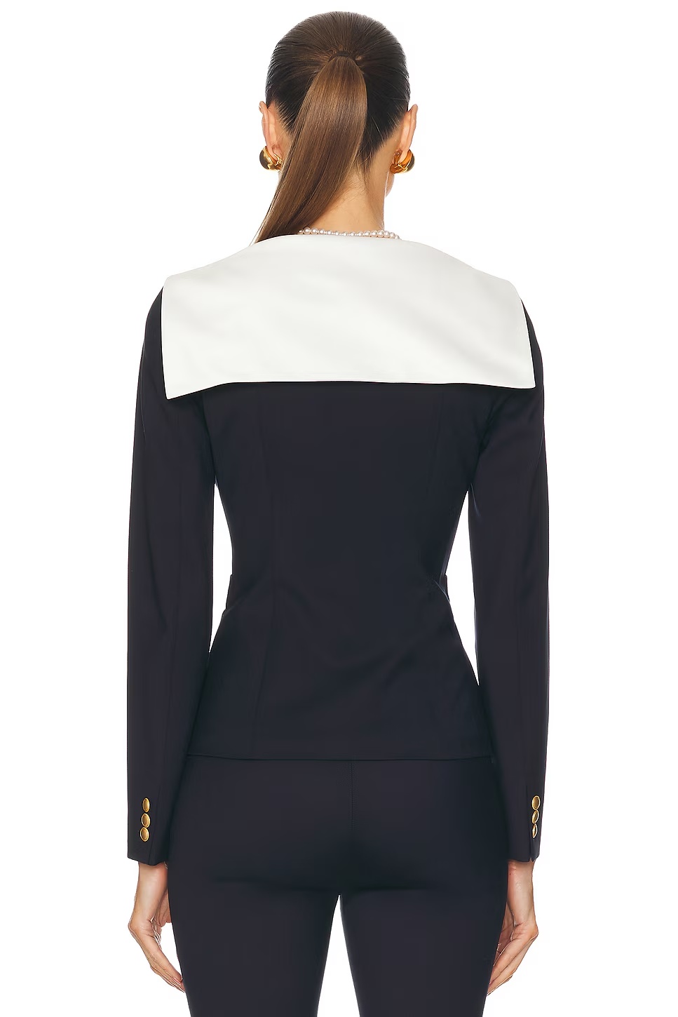 Collar Jacket Navy Blue
