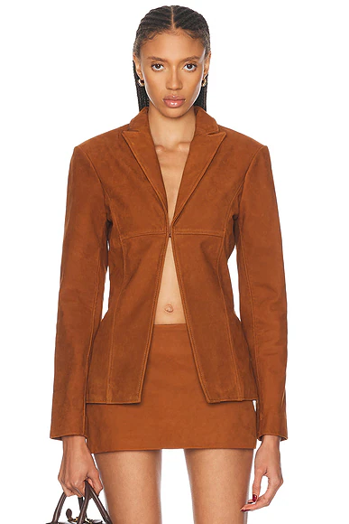 Pinched Blazer Cognac