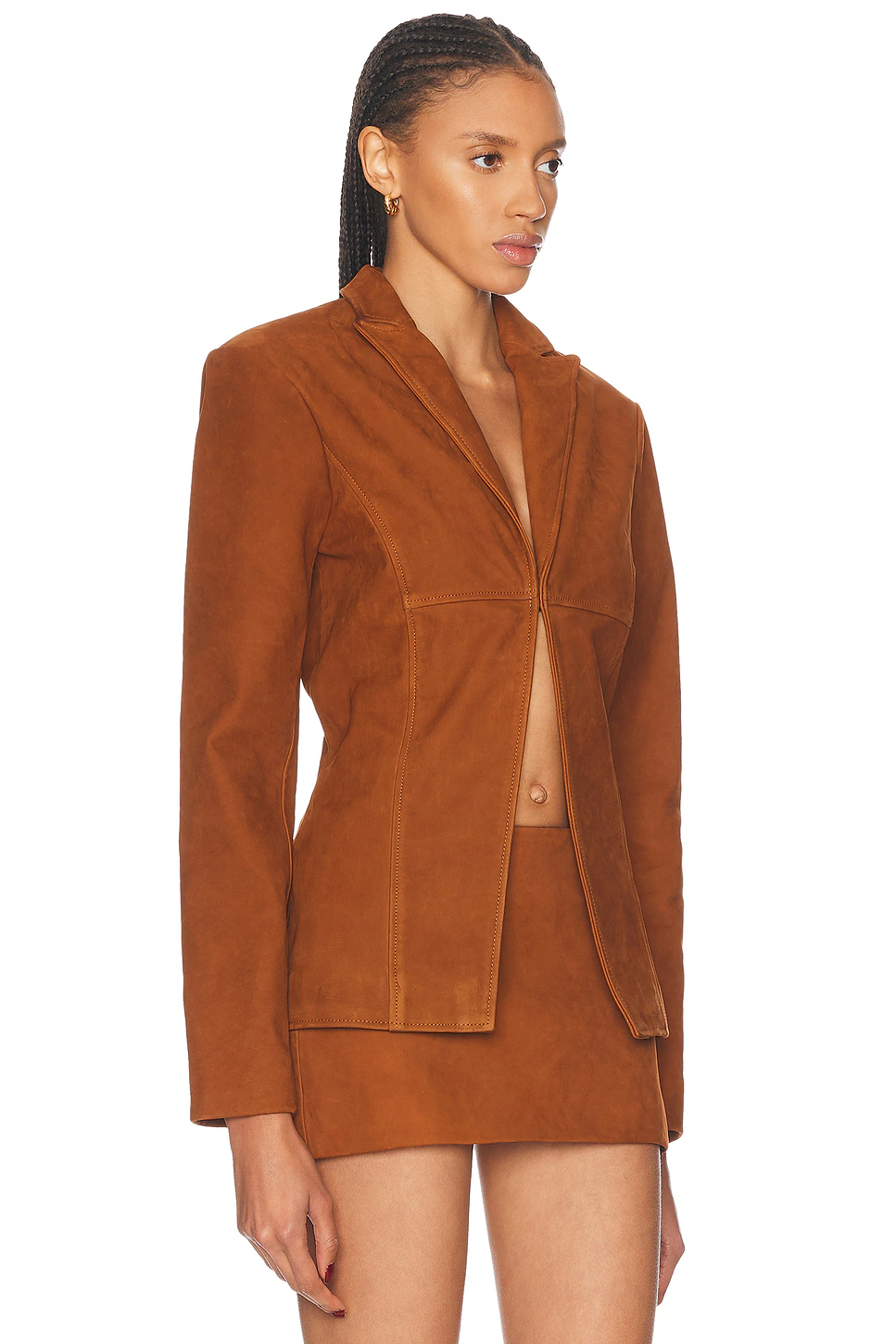 Pinched Blazer Cognac