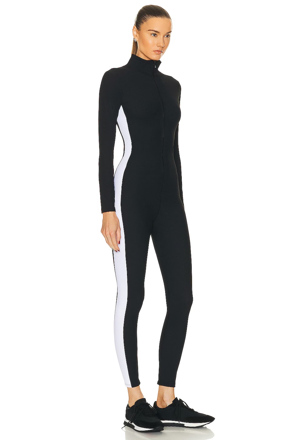 Thermal Ski Onesie Jumpsuit Black & White
