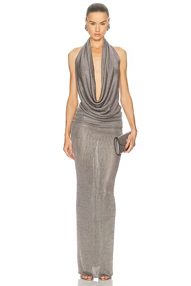 Agel Metallic Knit Dress Le Chevalier