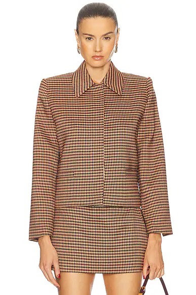 Jessamine Jacket Camel Houndstooth