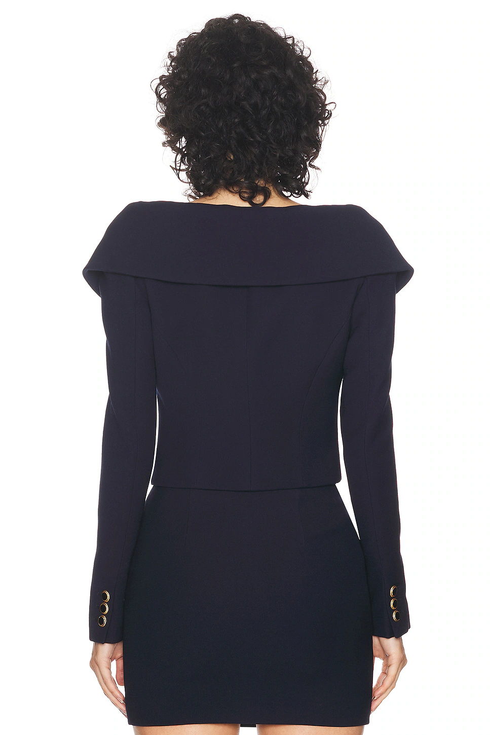 Cropped Jacket Navy Blue