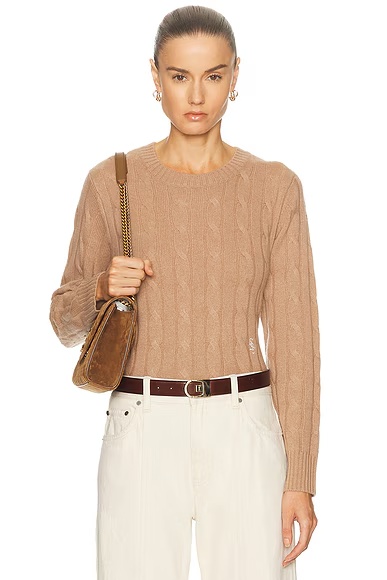 SRC Cableknit Cashmere Sweater Camel