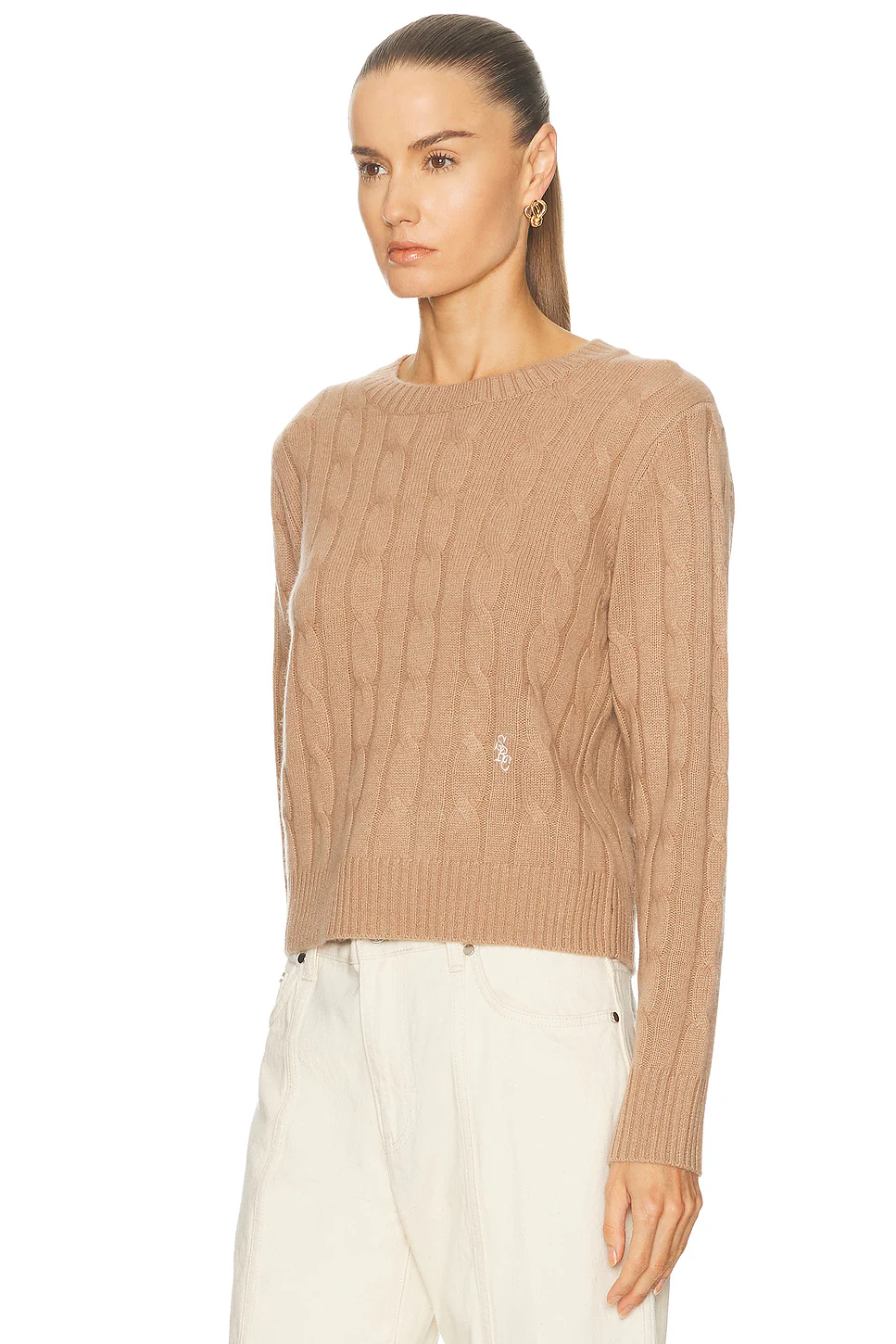 SRC Cableknit Cashmere Sweater Camel