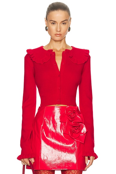 Kamomilla Cashmere Blend Cardigan Red