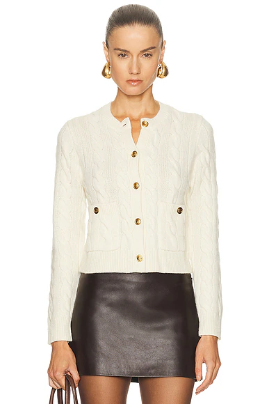 Crewneck Cardigan Authentic Cream