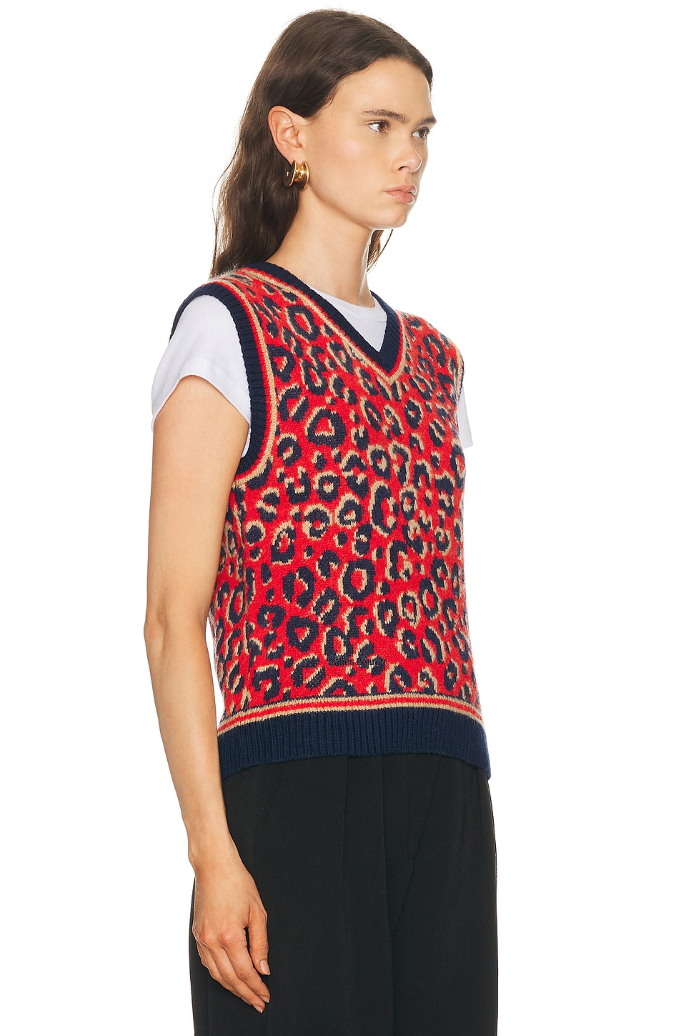 Knit Vest Navy, Beige, & Better Scarlet