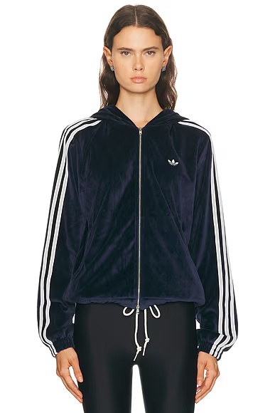 Velour Track Jacket Navy