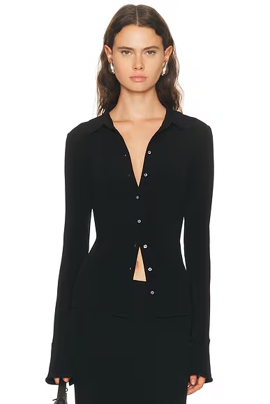 for FWRD Charlie Matte Jersey Top Black