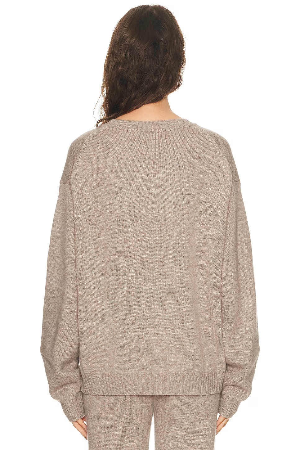 Cashmere V Neck Pullover Sweater Linen