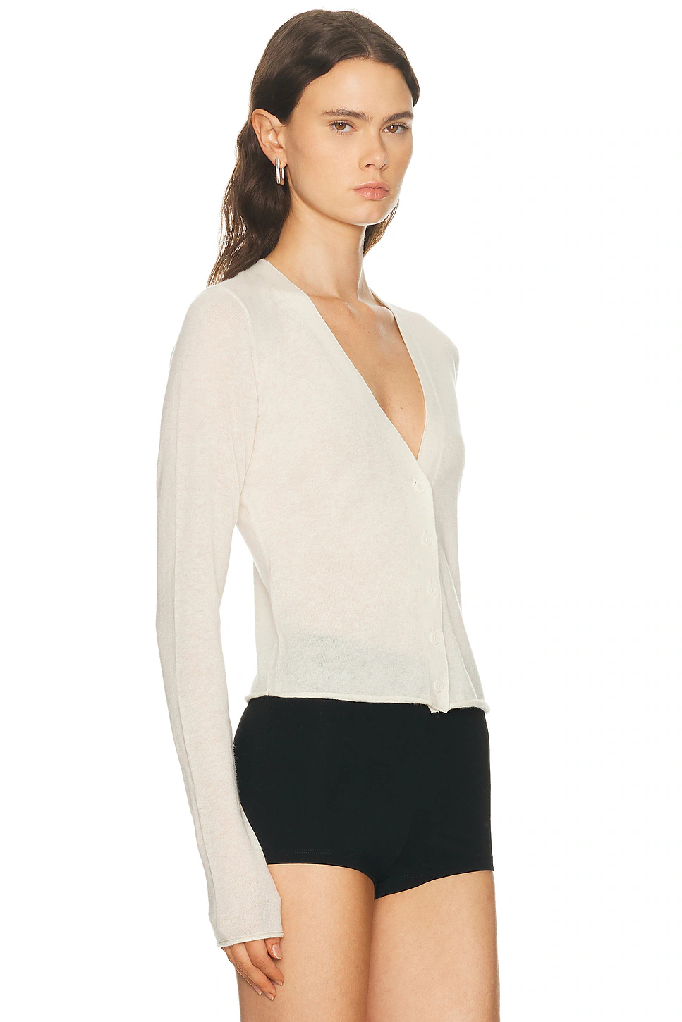 Sheer Cashmere Cardigan Egret