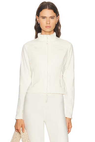 Ski Lounge Fleece Fitted Jacket Ecru