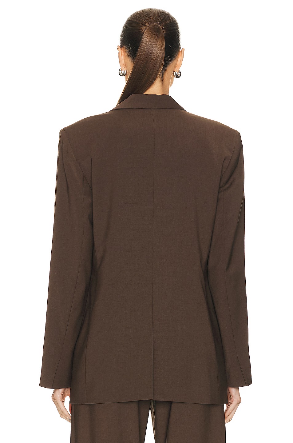 Relaxed Tailored Blazer Coffee