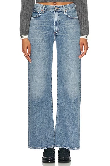 Harper Mid Rise Relaxed Straight Jeans Flash