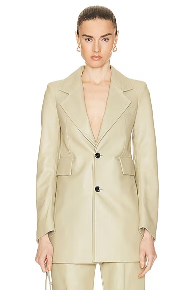 Curved Sleeve Jacket Fennel Seed
