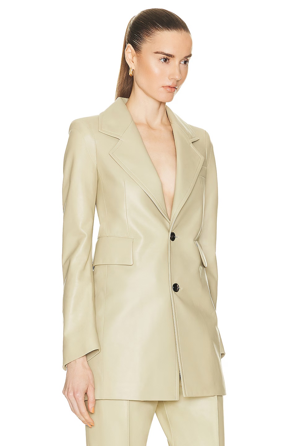 Curved Sleeve Jacket Fennel Seed