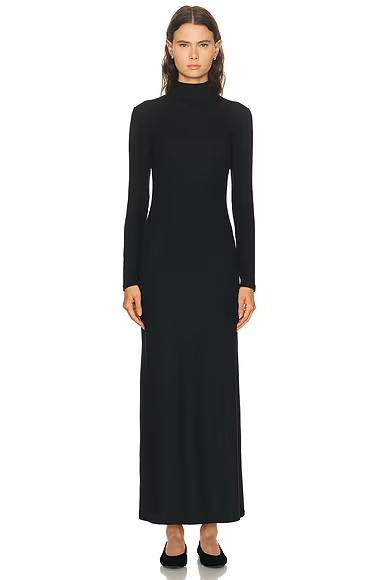 Lauren Turtleneck Maxi Dress Black