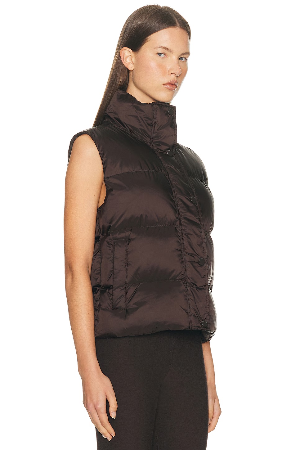 Big Cozy Puffer Vest Dark Chocolate