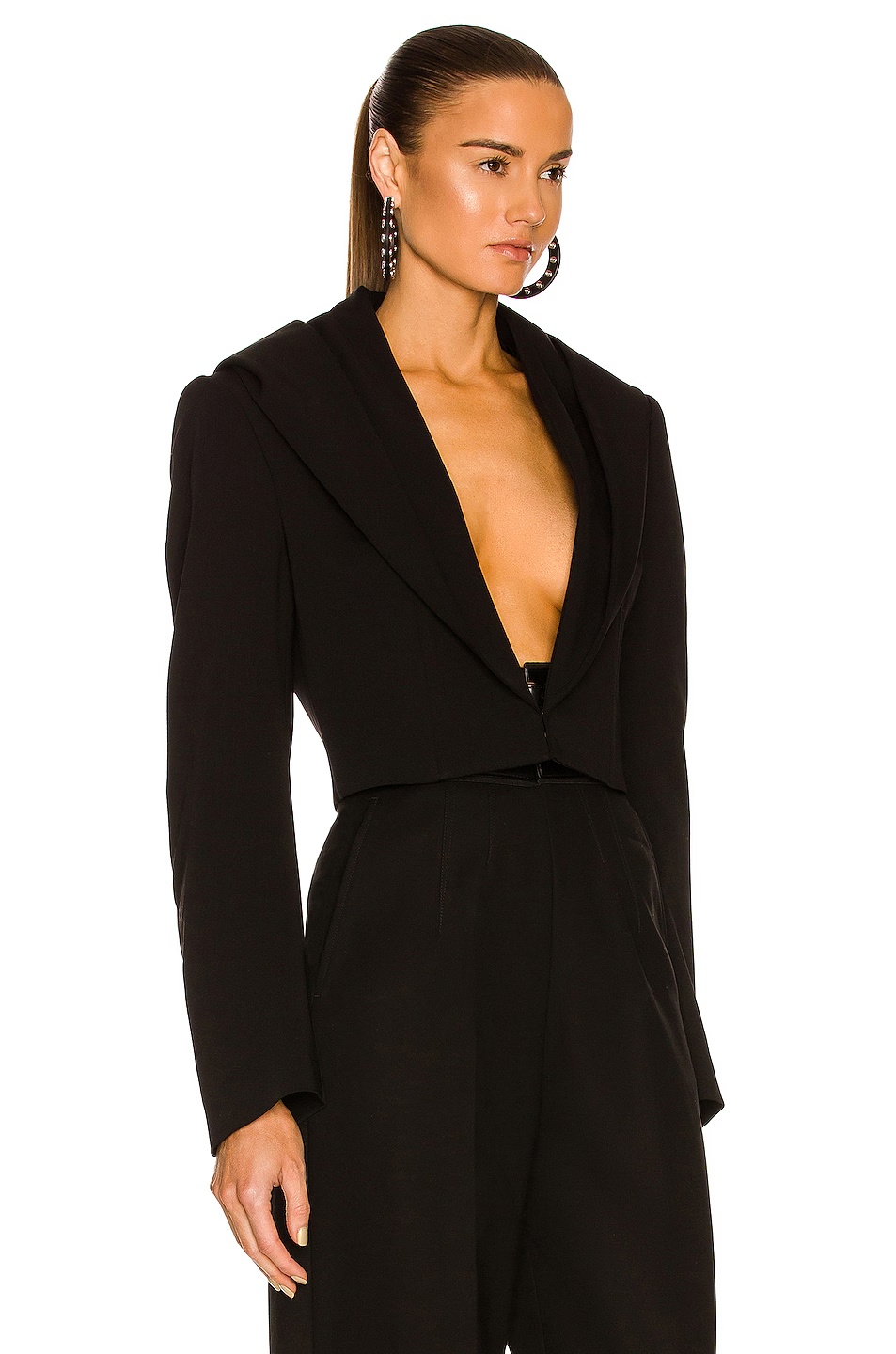 Hooded Short Jacket Noir