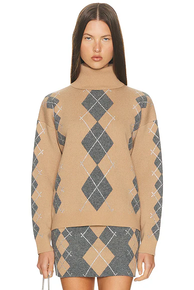 Alberte Embellished Sweater Latte & Dusk