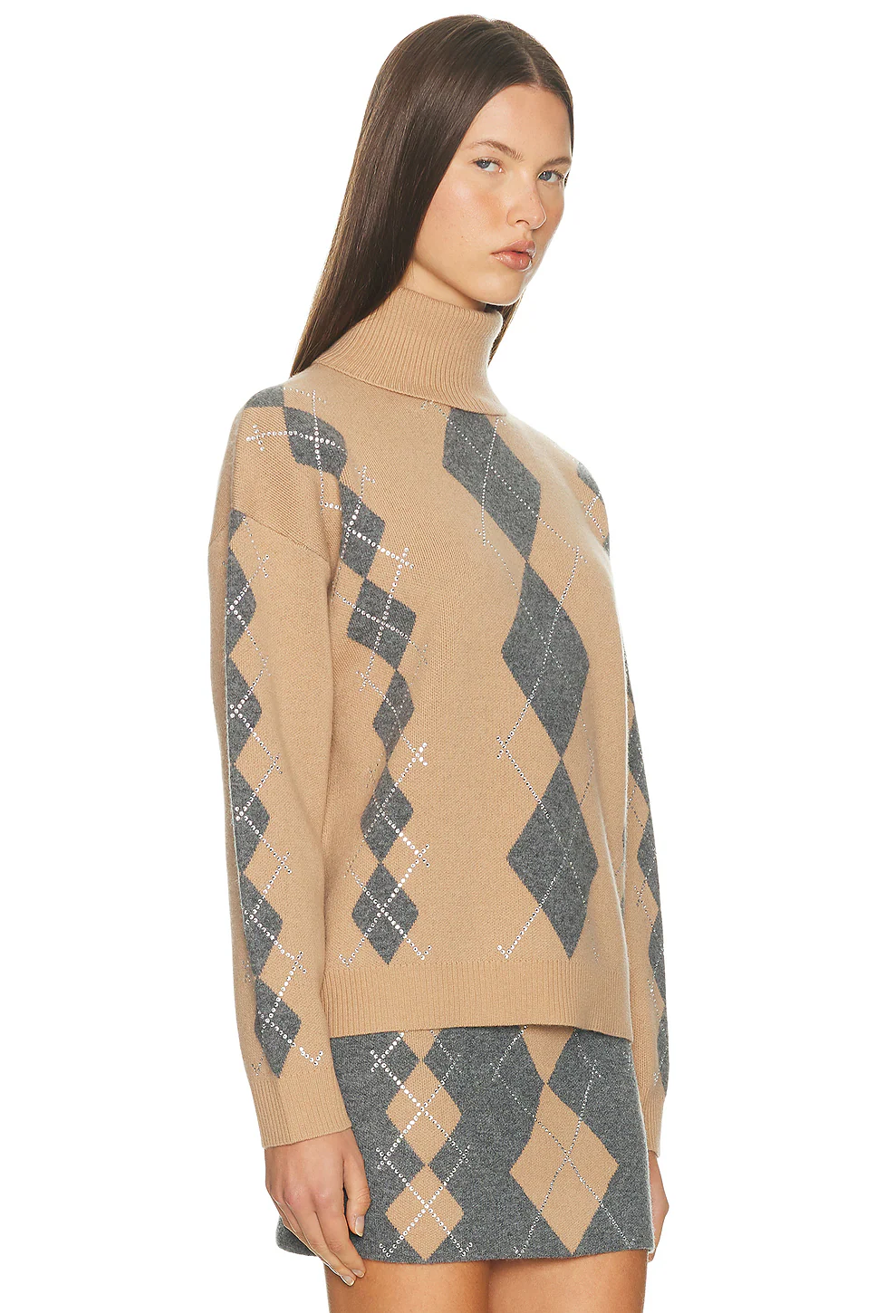 Alberte Embellished Sweater Latte & Dusk