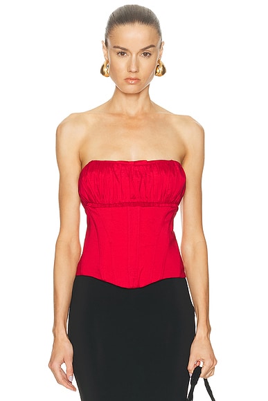 Audrey Corset Top Dark Red