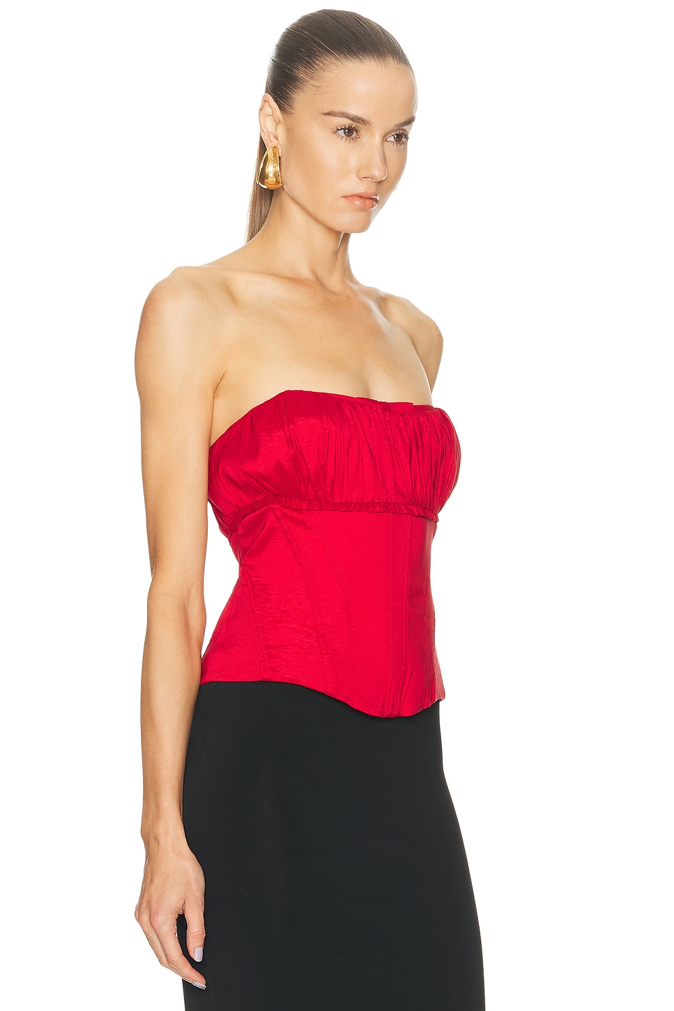 Audrey Corset Top Dark Red