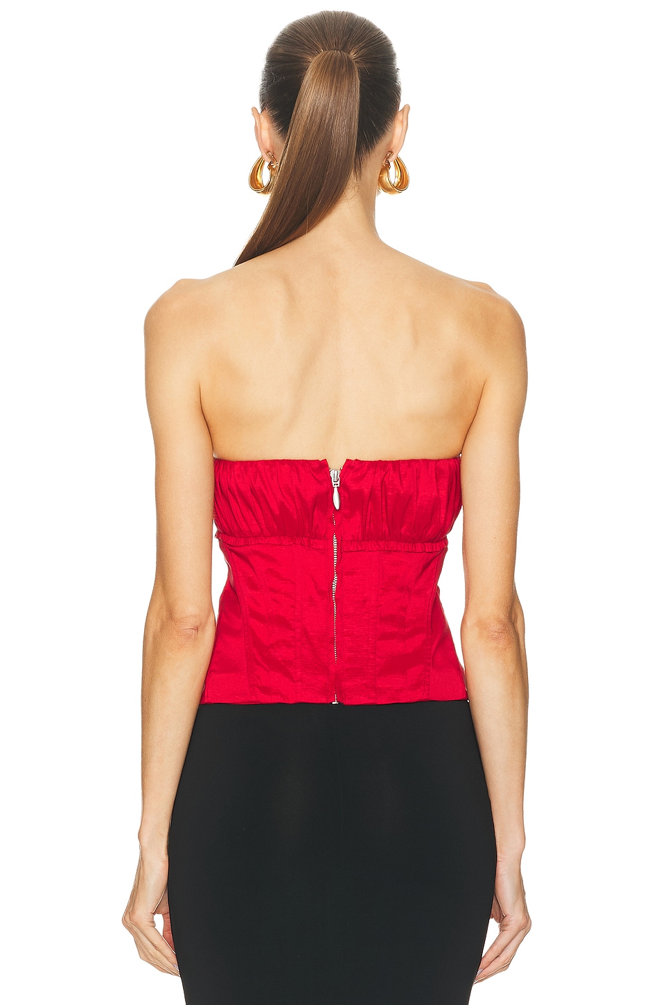 Audrey Corset Top Dark Red