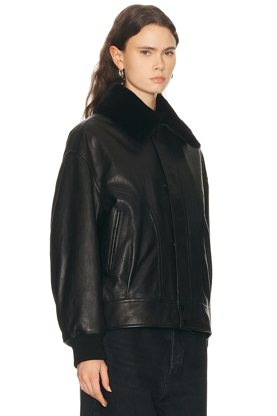 X Amelia Gray Nightcap Bomber Black