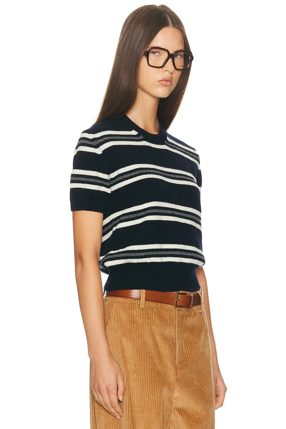 Wicklow Stripe T-Shirt Navy Stripe