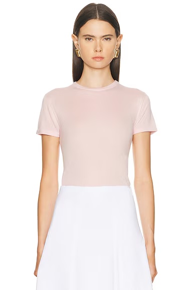 Cashmere Silk Knit Tee Bubblegum