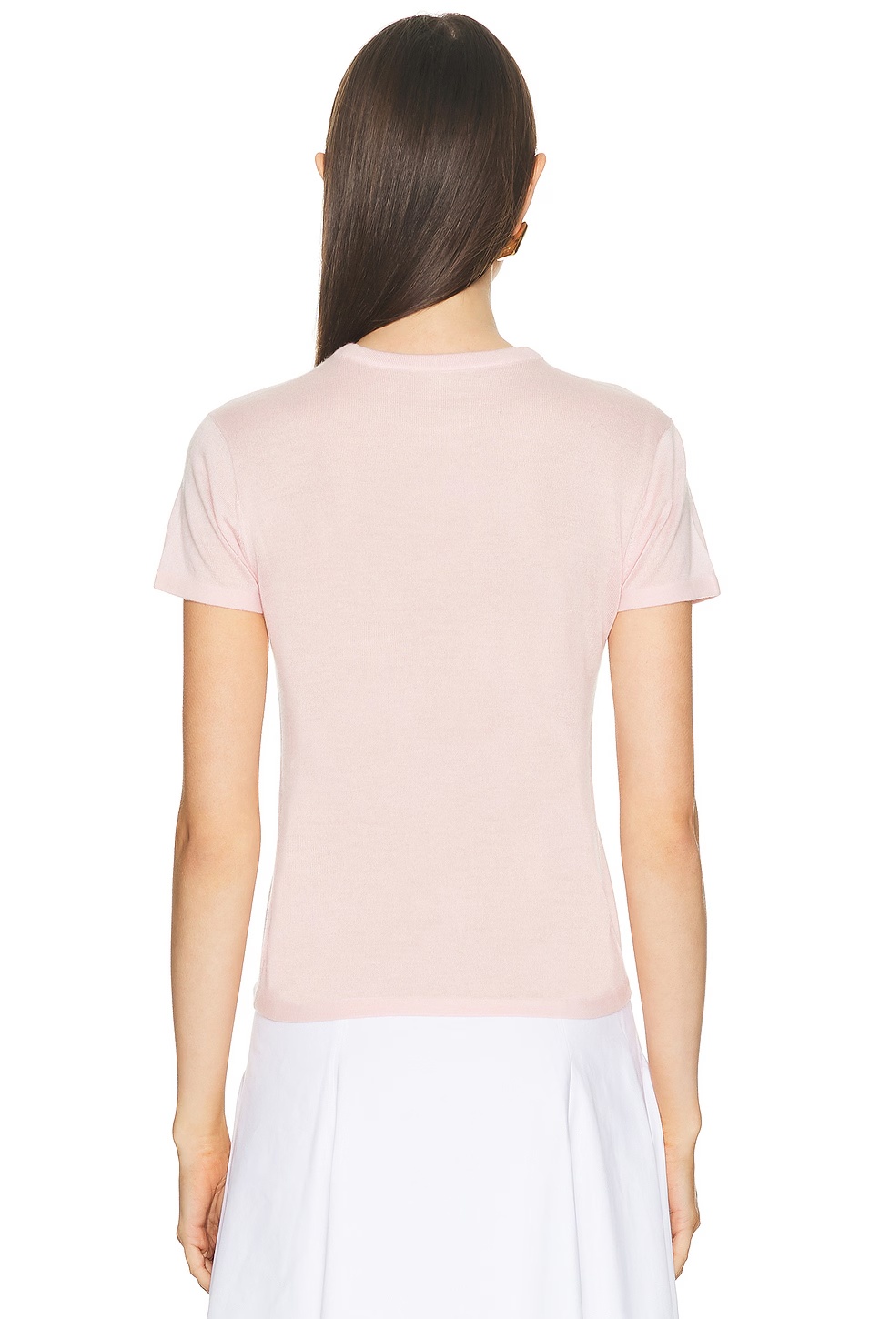 Cashmere Silk Knit Tee Bubblegum