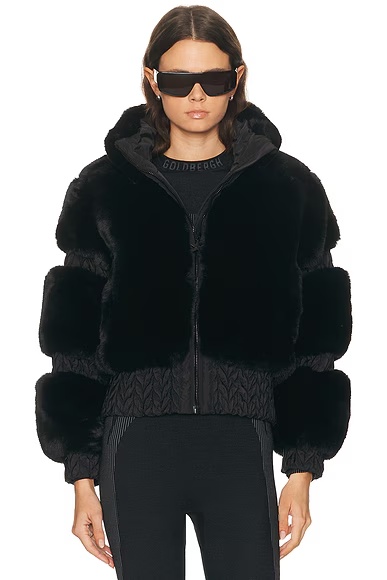 Furry Ski Jacket Black