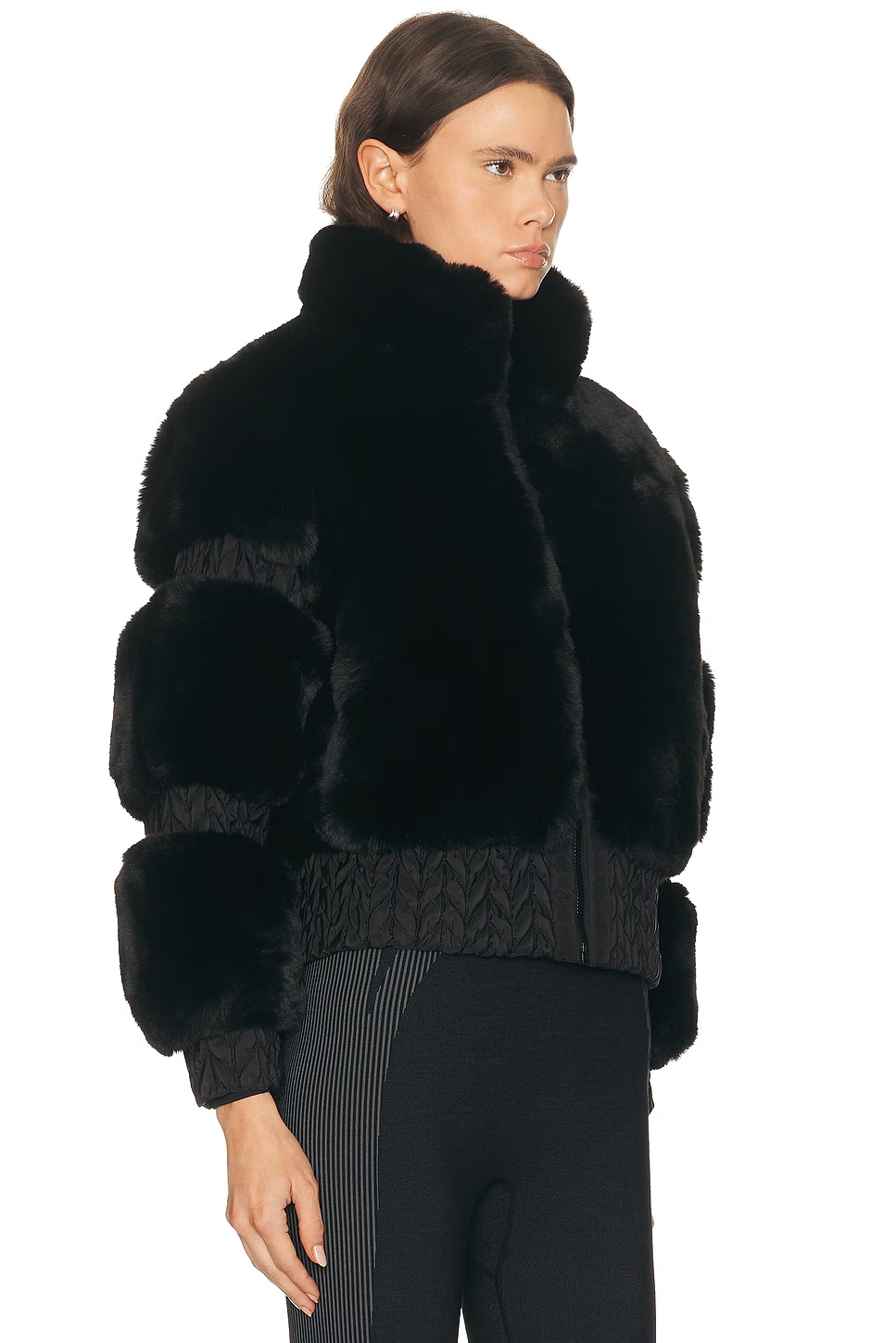 Furry Ski Jacket Black