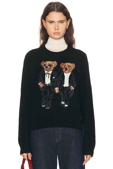 Crewneck Sweater Polo Black Multi