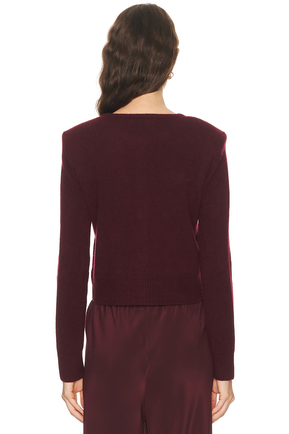Emilia Shoulder Pad Cardigan Bordeaux