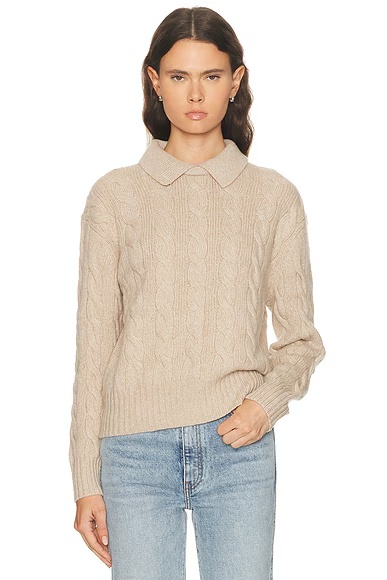 Polo Sweater Dark Almond Marl