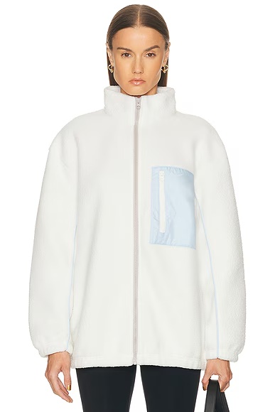Sherpa Logo Full Zip Jacket Sail, Celestine Blue, & Sail