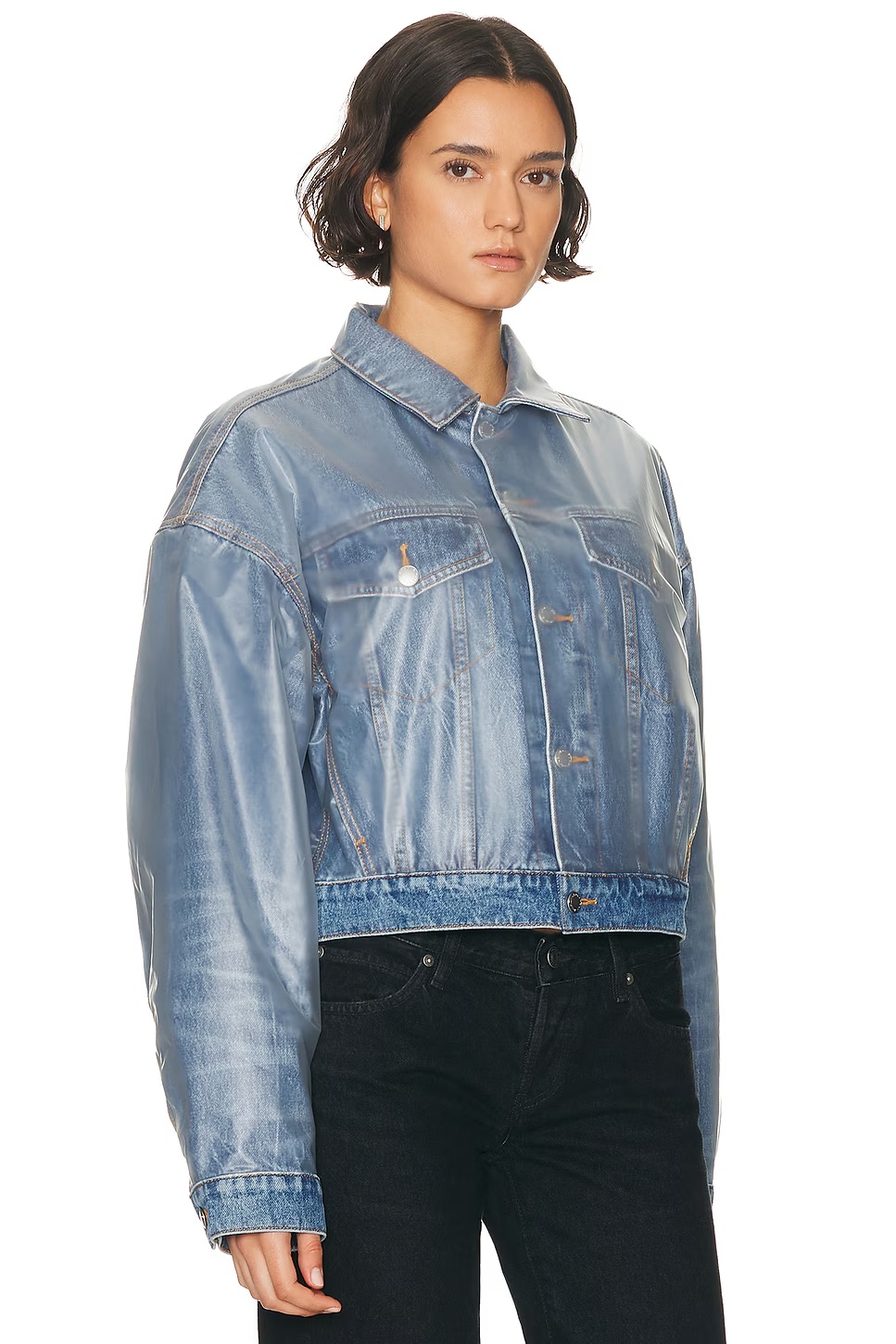 Trucker Jacket Vintage Marbled Blue