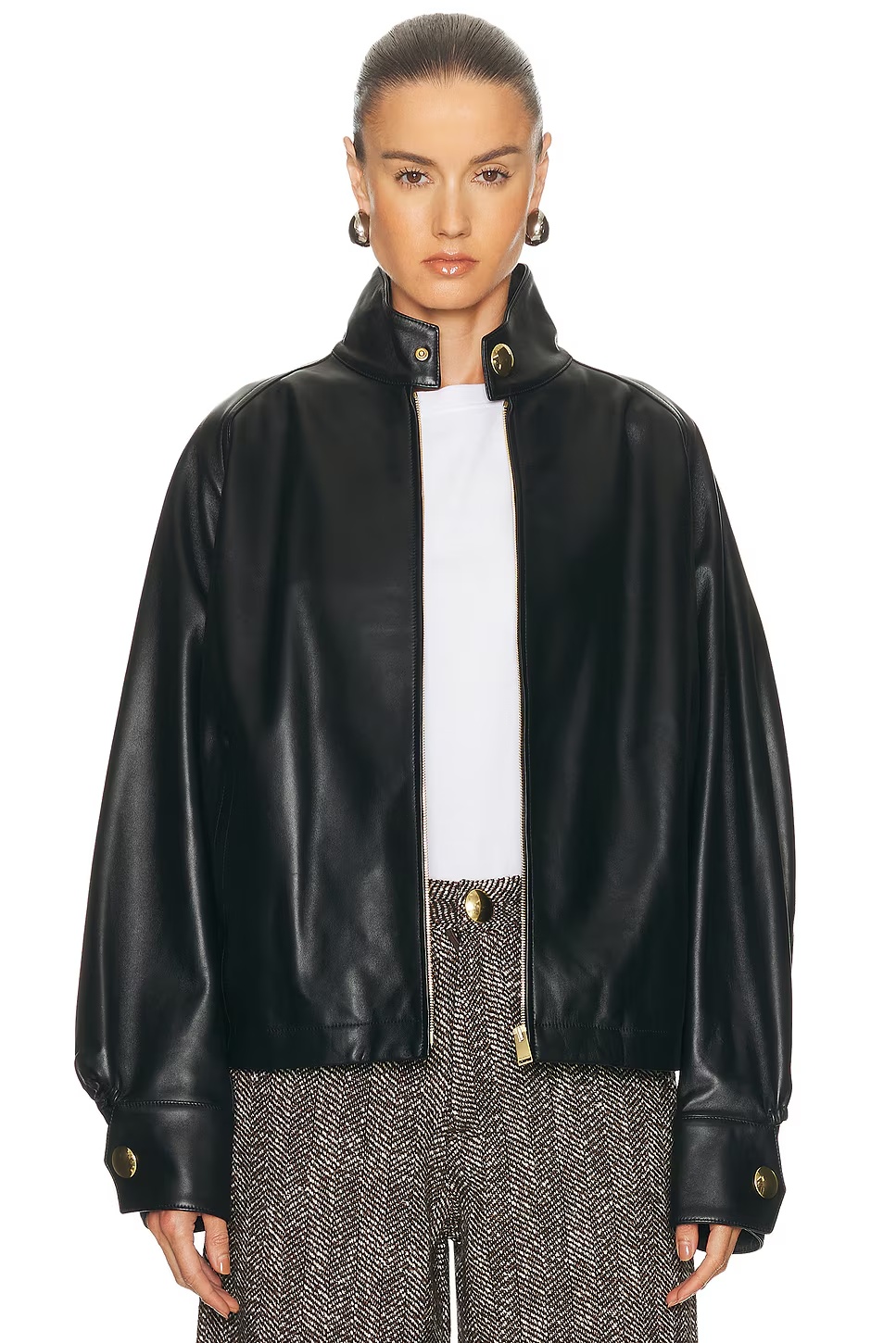 Robbie Plonge Nappa Leather Jacket Black
