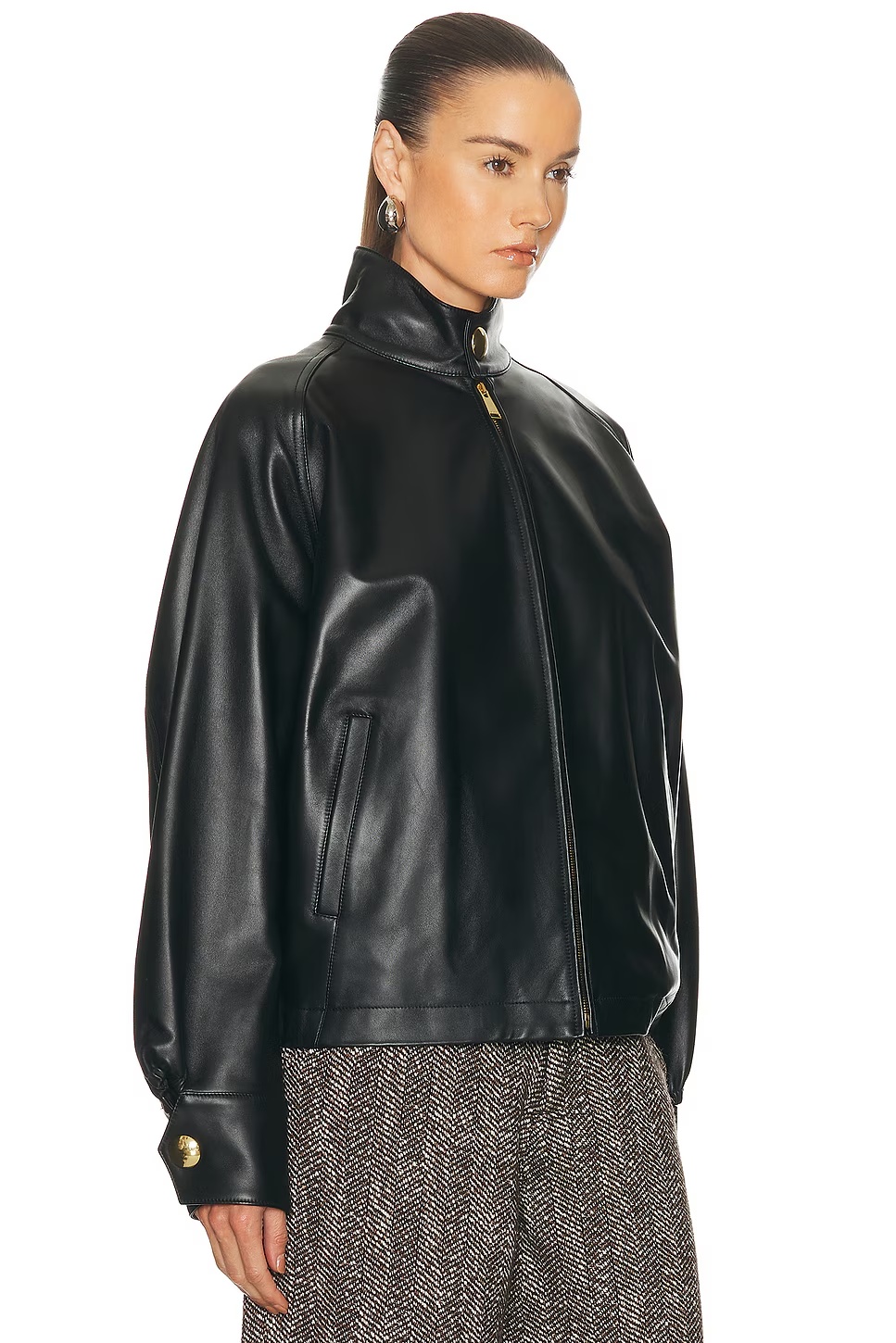 Robbie Plonge Nappa Leather Jacket Black