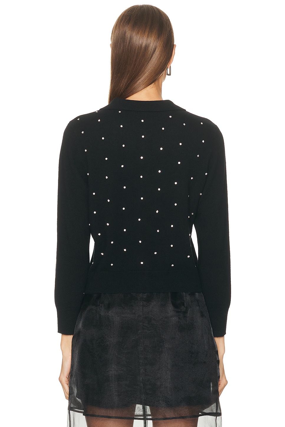 Rhinestone Cardi Black