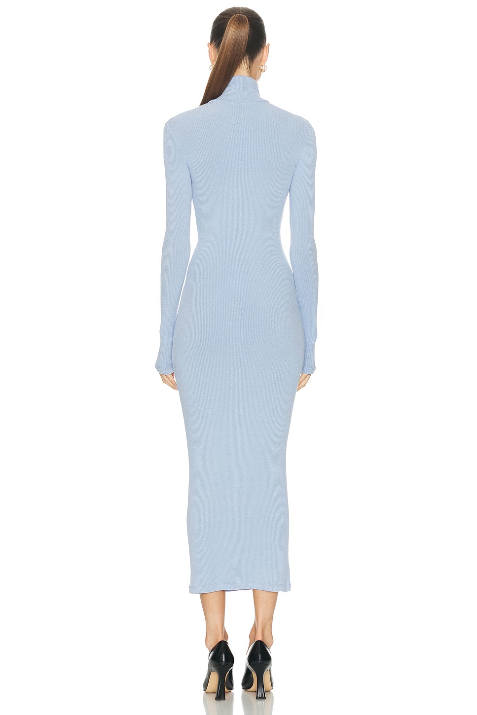 Gab Turtleneck Rib Dress Azureous