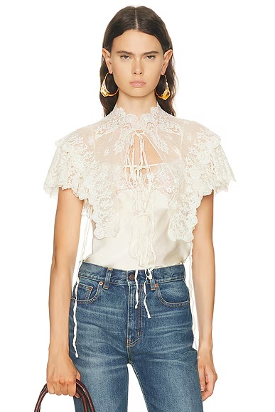 Lace Top Pristine White