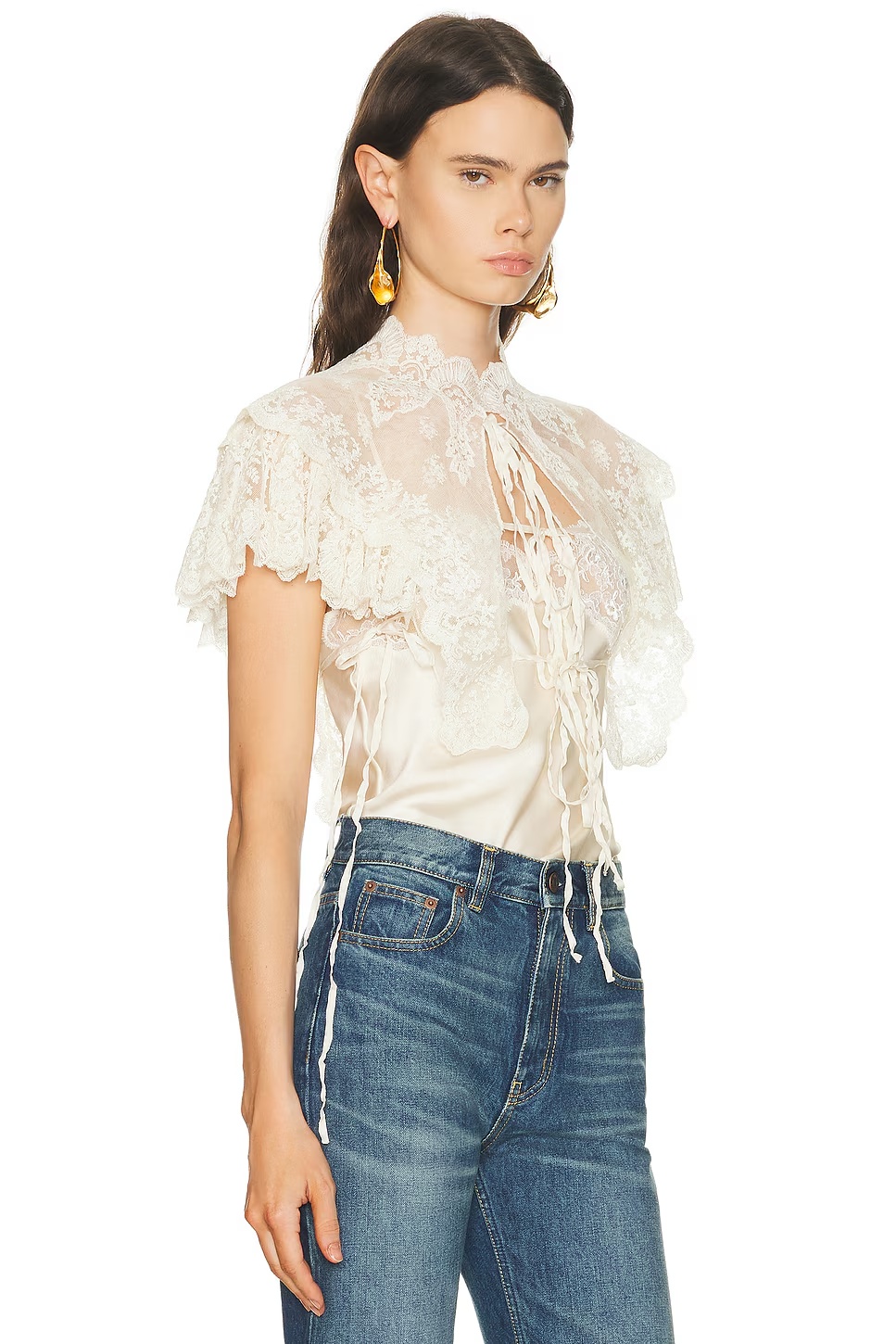 Lace Top Pristine White