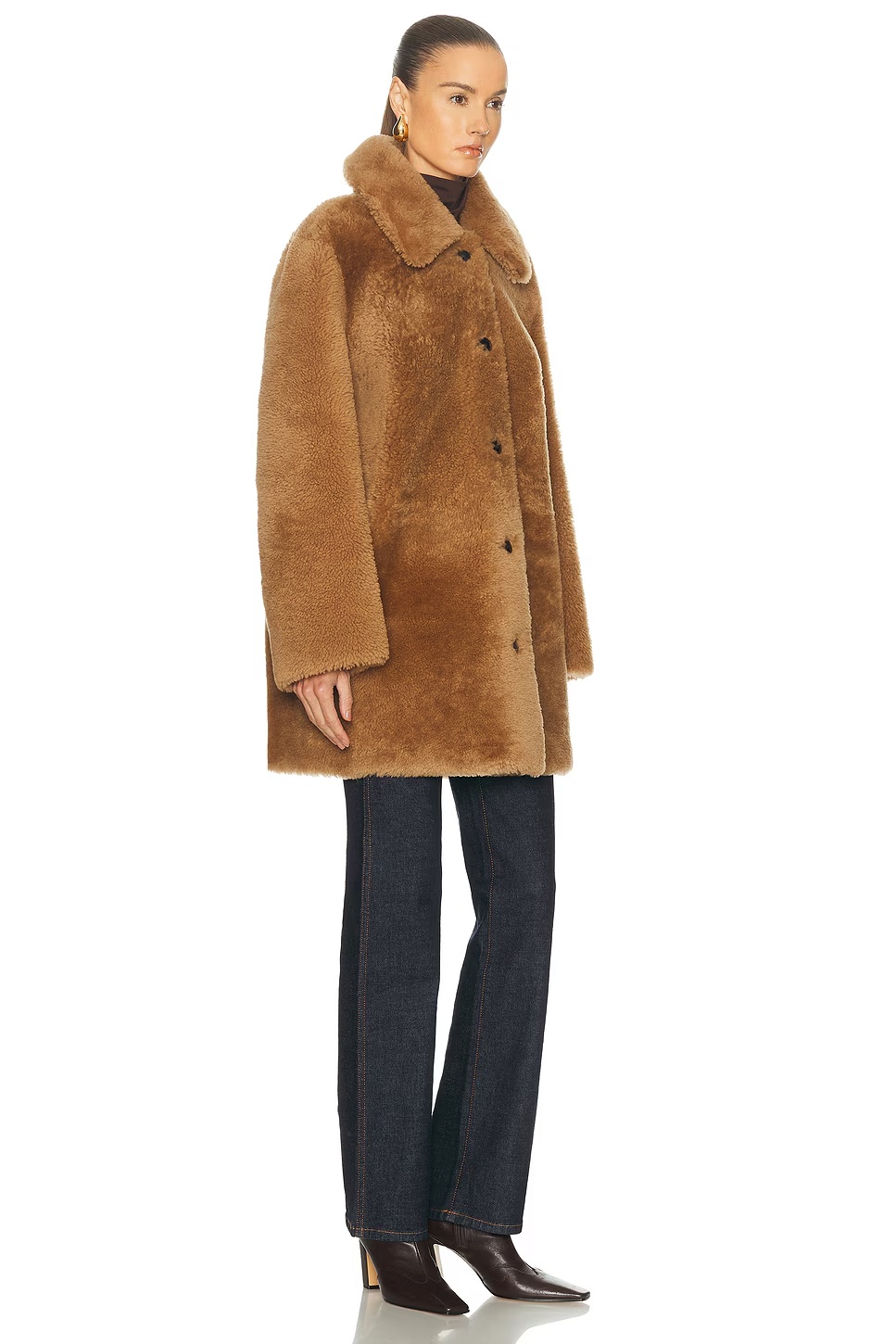 Shearling Aurora Coat Camel