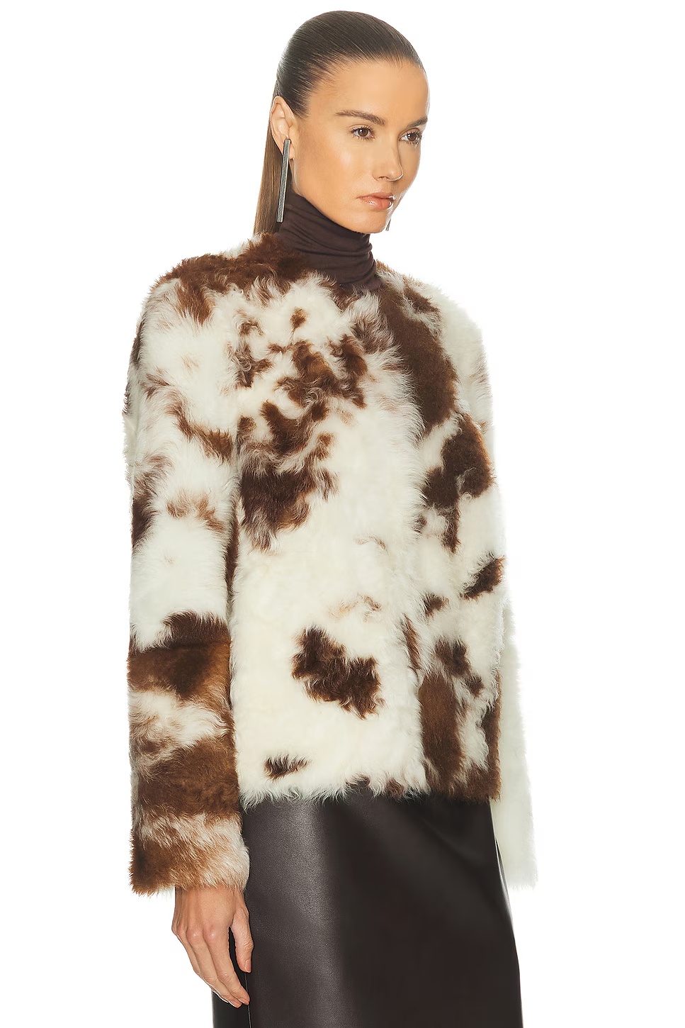 Hypnotic Spot Shearling Jacket Cream